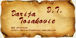 Darija Tošaković vizit kartica